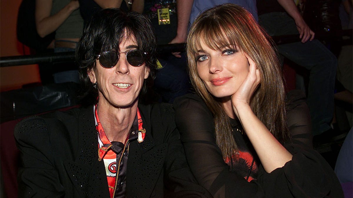Ric Ocasek and Paulina Porizkova at the MTV 20th Anniversary party, "MTV20: Live and Almost Legal" at Hammerstein Ballroom in New York City on 8/1/01. Photo by Evan Agostini/ImageDirect