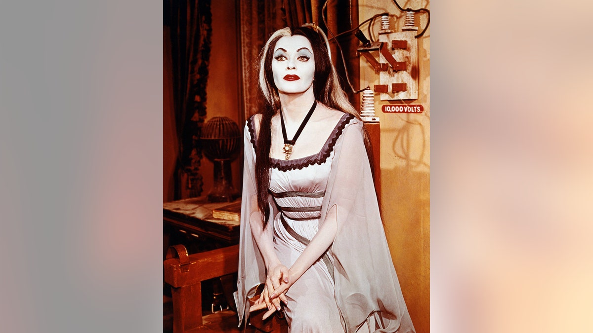 Yvonne De Carlo (1922-2007), Canadian actress, in costume and make-up in a publicity portrait issued for the television series, 'The Munsters', circa 1965. The sitcom starred De Carlo as 'Lily Munster'. (Photo by Silver Screen Collection/Getty Images)