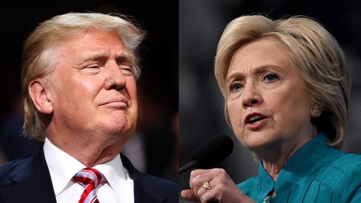 Republican presidential candidate Donald Trump (left) and Democratic presidential candidate former Secretary of State Hillary Clinton (right). (Photo by Getty Images)