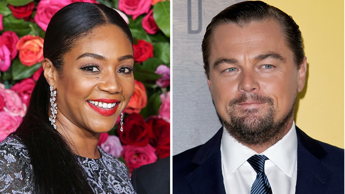 Tiffany Haddish and Leonardo DiCaprio