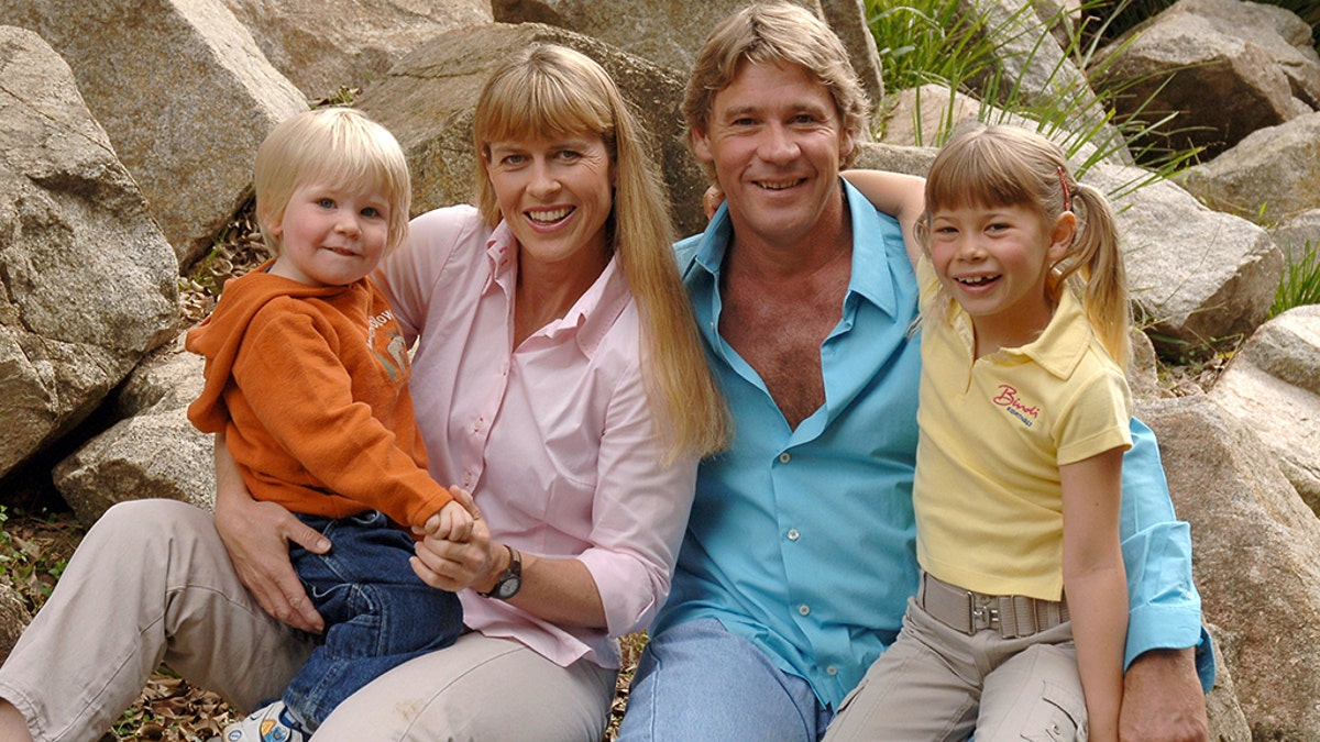 Steve Irwing and his family at Australia Zoo. June 16 2006. Getty