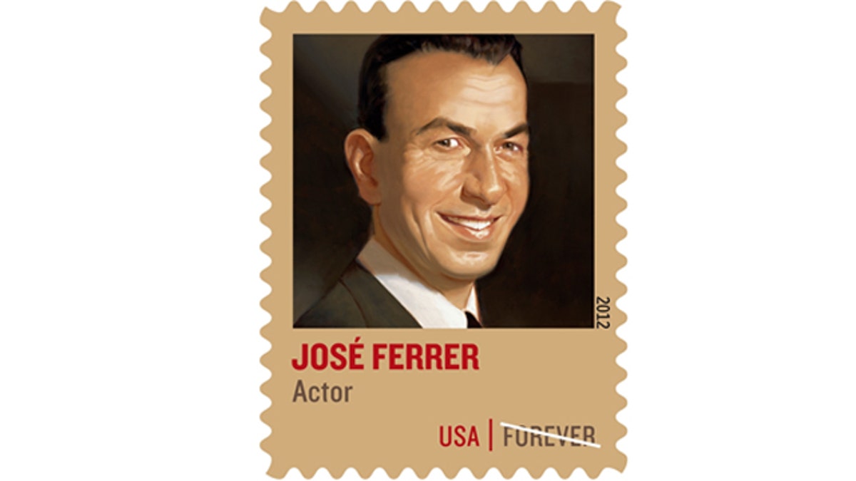 Aktor Jose Ferrer mendapat penghargaan dengan prangko AS