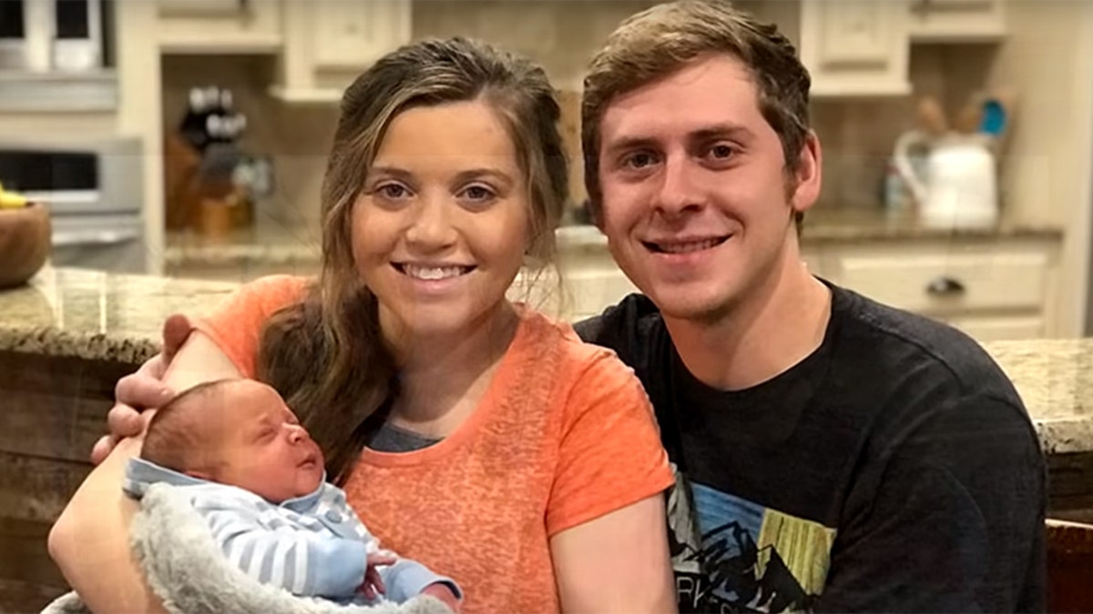 Joy-Anna Forsyth, formerly Duggar, and Austin Forsyth welcomed their first child, 14-month-old Gideon, last February. They announced Wednesday they are expecting their second child, who is due to be born in November. 