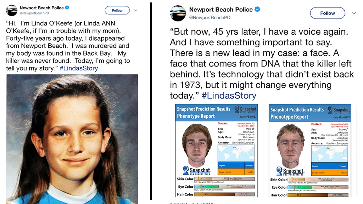 Linda Ann O'Keefe tweets  by Newport Beach Police