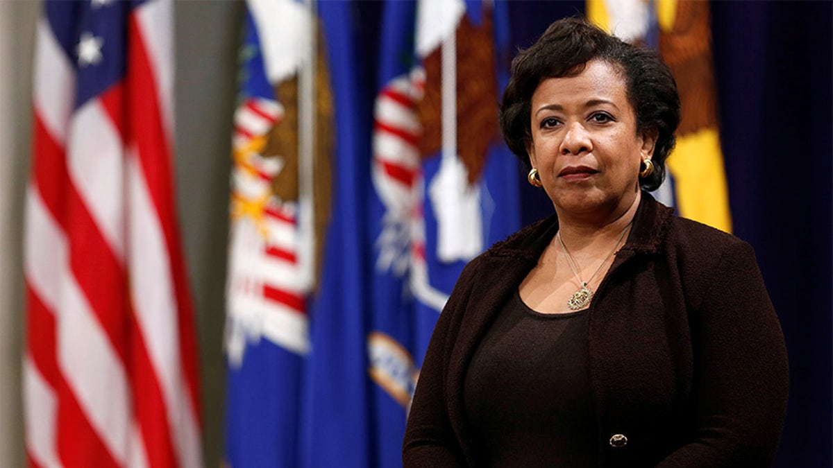 United States Attorney General Loretta Lynch waits to deliver her remarks at Veterans Appreciation Day at the Justice Department in Washington, U.S., November 2, 2016.    REUTERS/Gary Cameron - D1BEUKNVUQAA