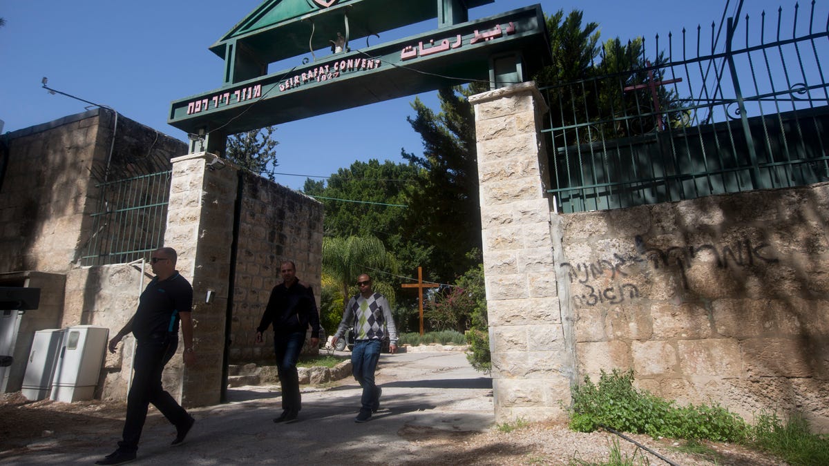 Mideast Israel Monastery Vandalized