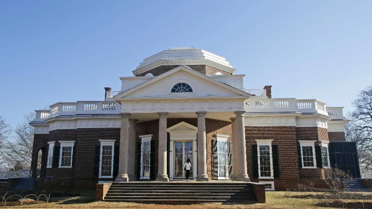 Feb. 7, 2014 file photo, Thomas Jefferson's Monticello home is seen in Charlottesville, Va. 