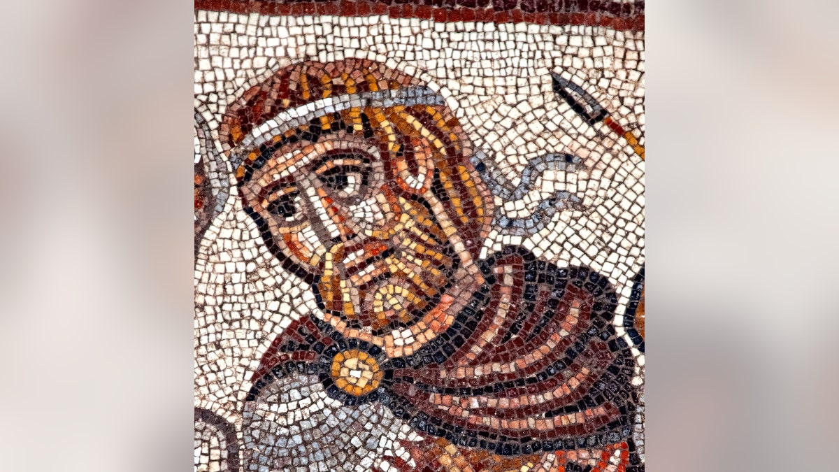 Royal figure in Huqoq mosaic
