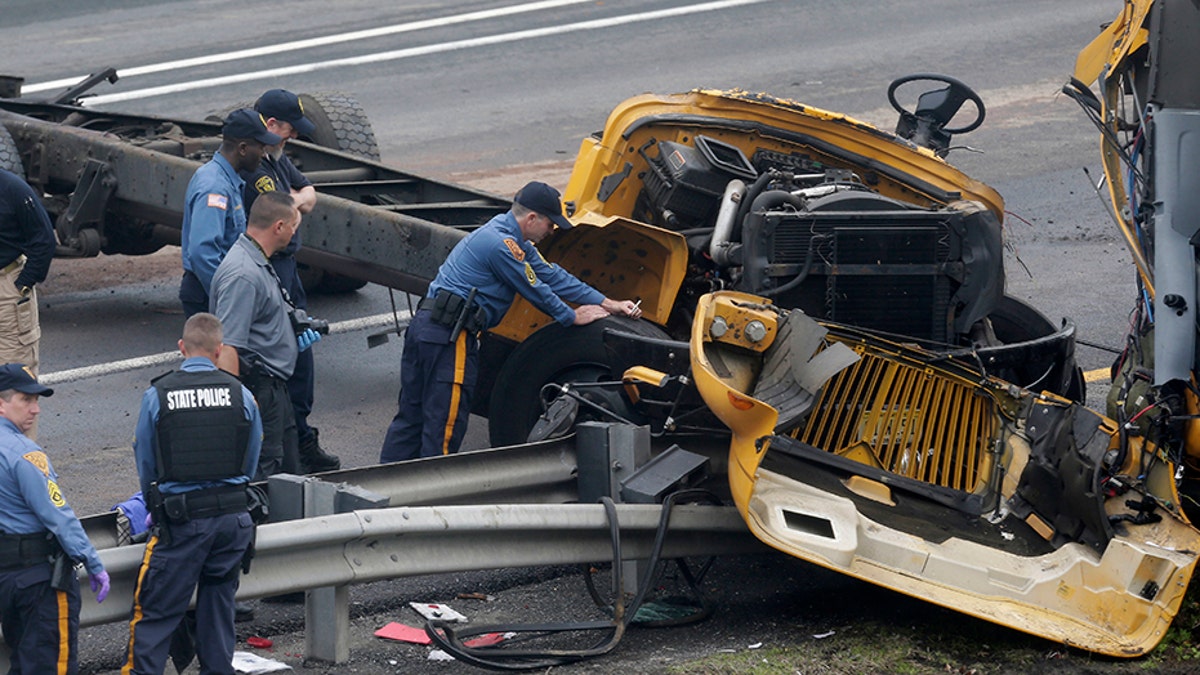 School Bus Dump Truck Crash