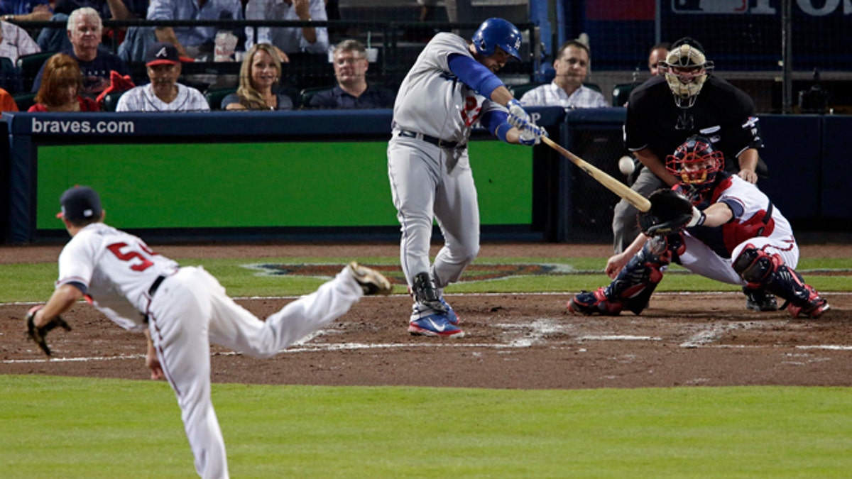 APTOPIX NLDS Dodgers Braves Baseball