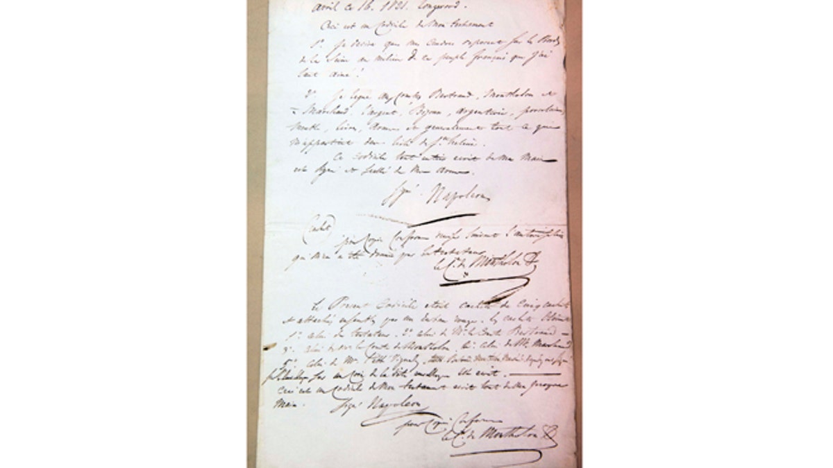 France Napoleon's Will