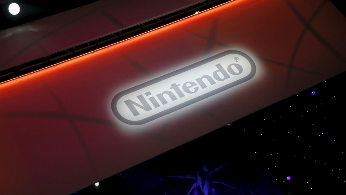 A Nintendo video game logo is seen at the Electronic Entertainment Expo, or E3, in Los Angeles, Calif., United States, June 17, 2015.  