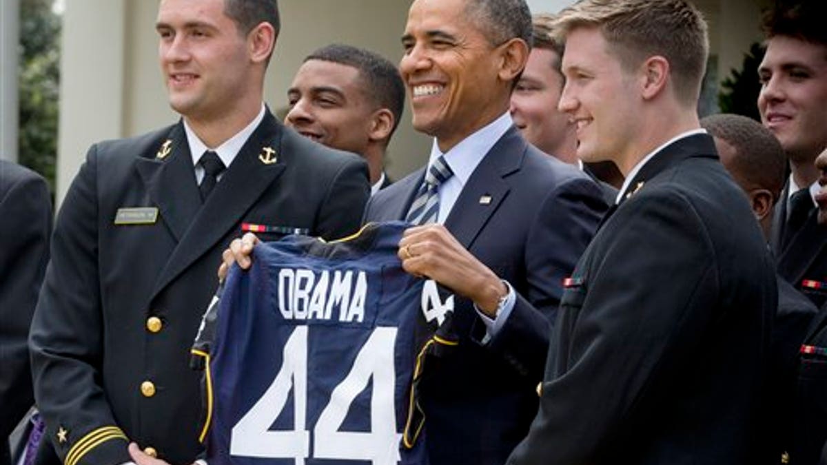 Obama Navy Football