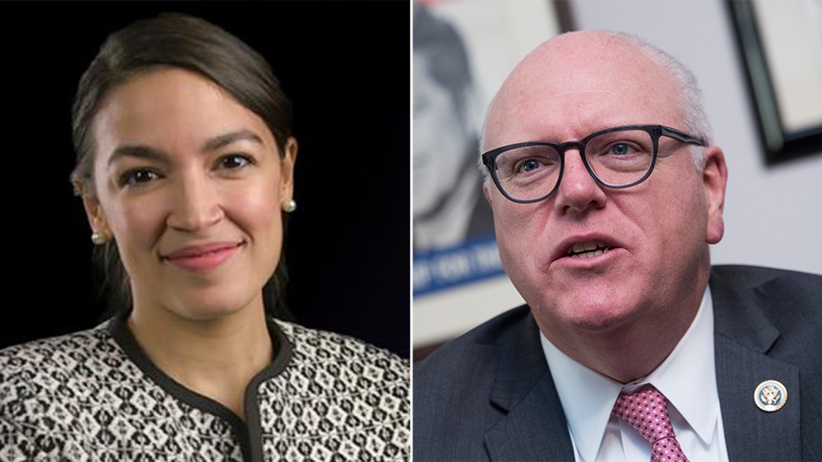 Alexandra Oasio-Cortez and Rep. Joe Crowley