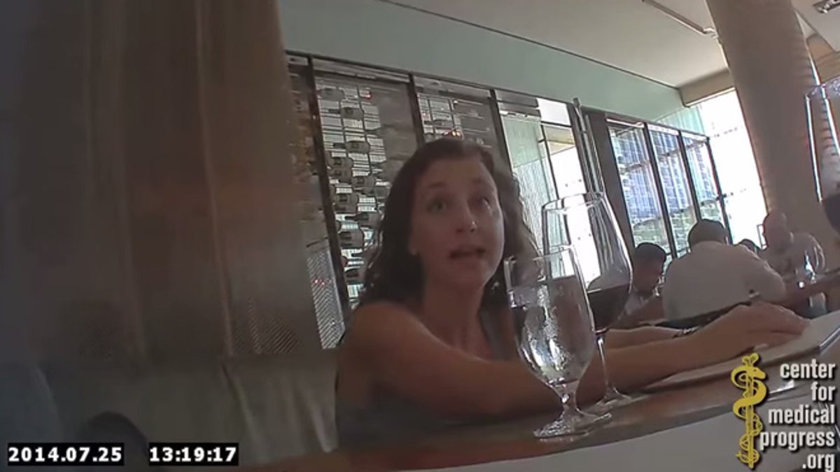 A frame grab from one of David Daleiden's undercover videos in which he speaks with Planned Parenthood workers about purchasing fetal body parts.