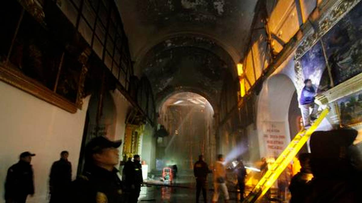 Peru Church Burns