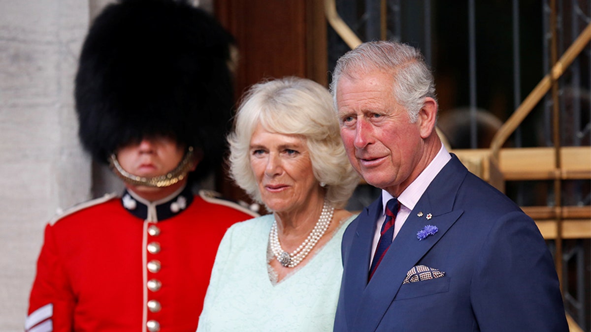 Britain's Prince Charles and Camilla, Duchess of Cornwall, take part in a ceremony officially designating the Queenâs Entrance at Rideau Hall in Ottawa, Ontario, Canada, July 1, 2017. REUTERS/Chris Wattie - RC15D8F08170