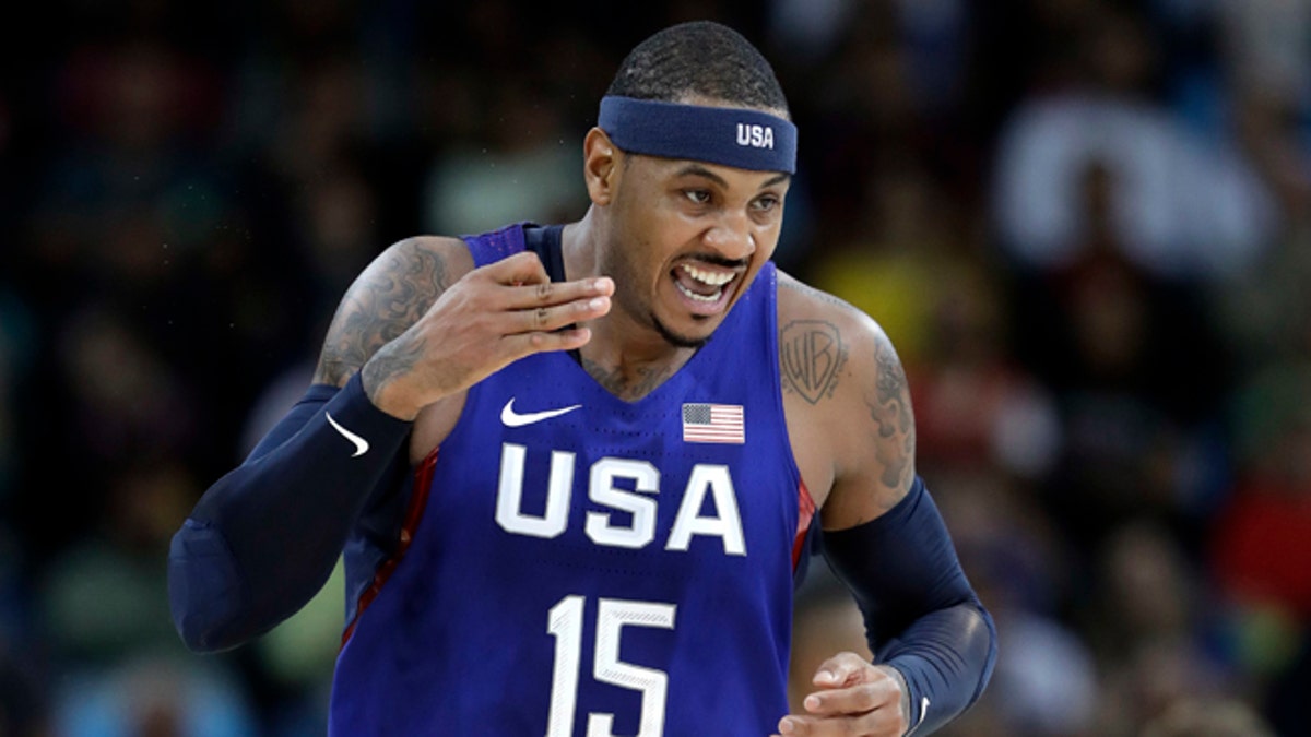 Carmelo anthony hot sale usa jersey 2018