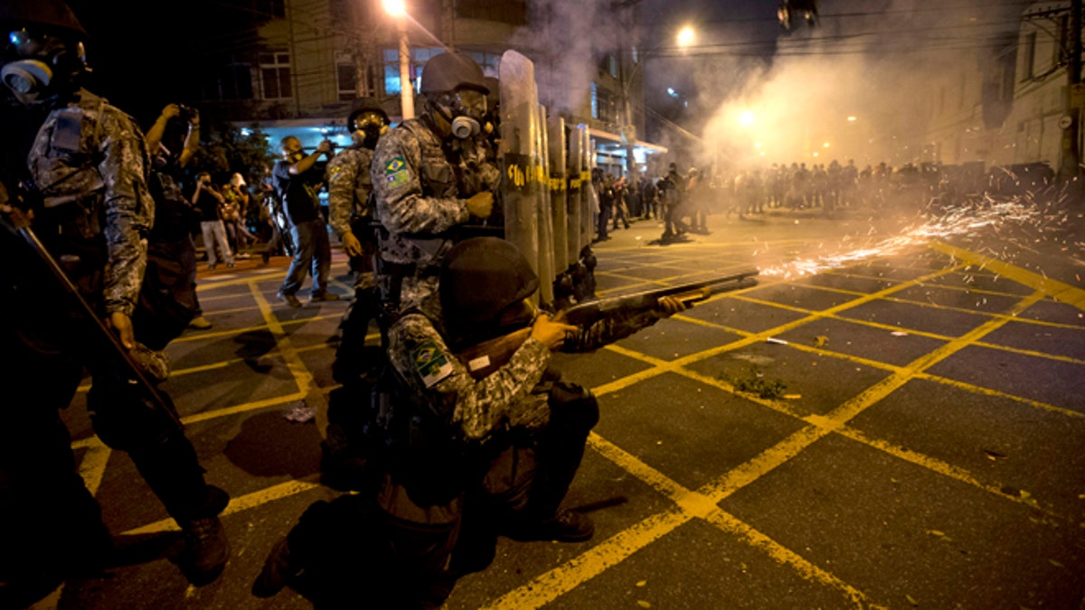 Brazil WCup Riot Troops