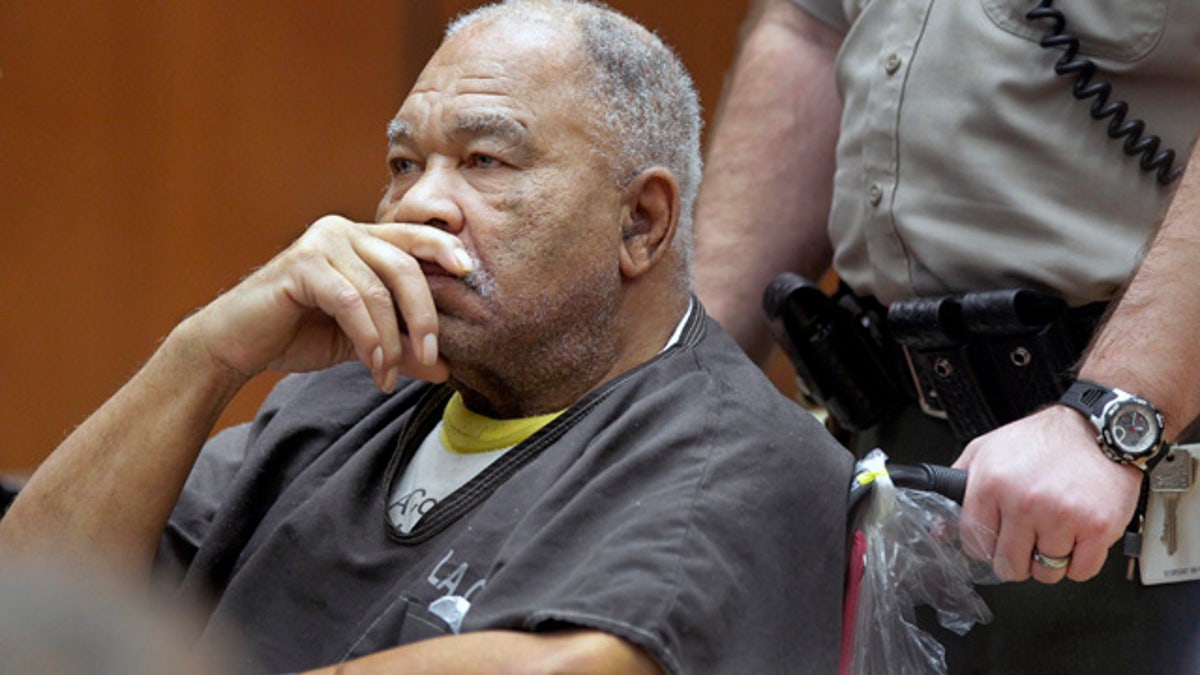 FILE - In this Monday, March 4, 2013 file photo, Samuel Little appears at Superior Court in Los Angeles. (AP Photo/Damian Dovarganes,File)