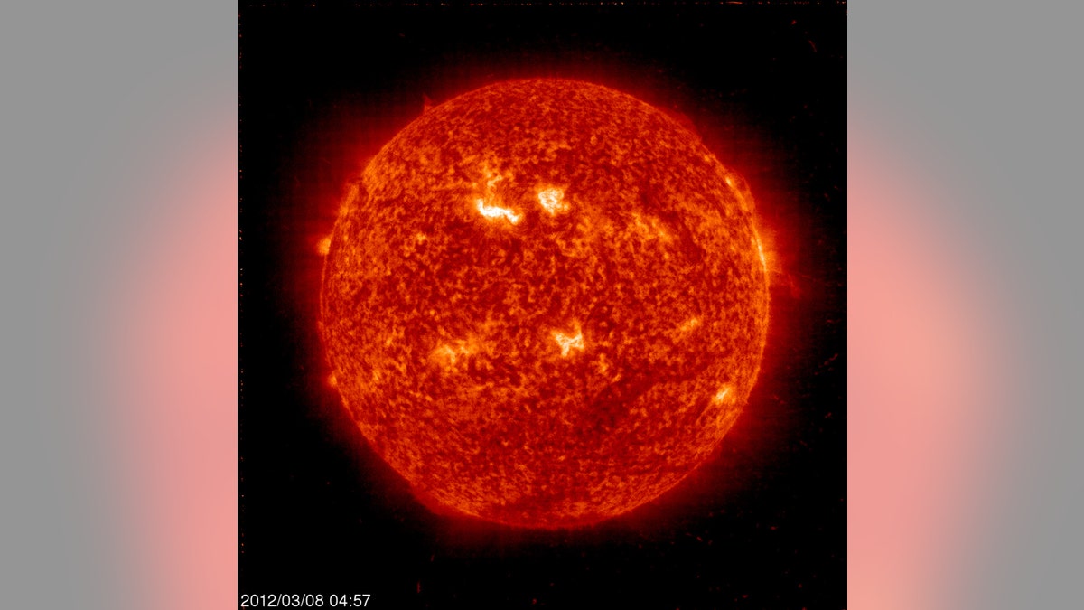 File photo - NASA handout image shows the Sun acquired by the Solar and Heliospheric Observatory on March 8, 2012.