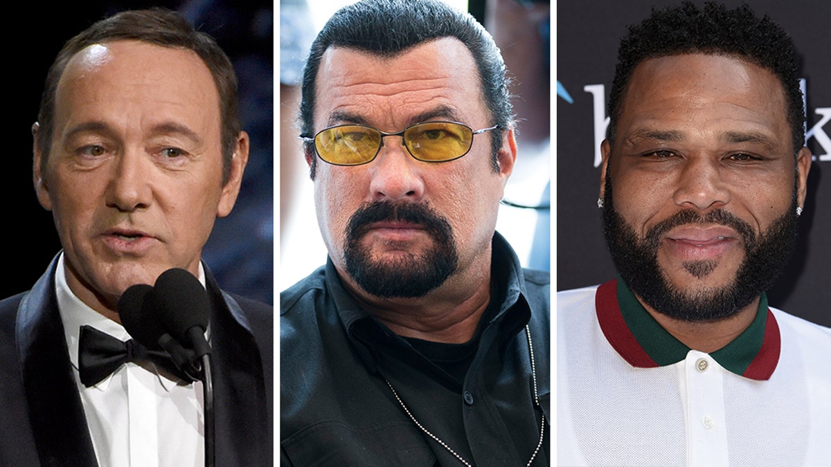 Kevin Spacey, Steven Seagal and Anthony Anderson. AP photos