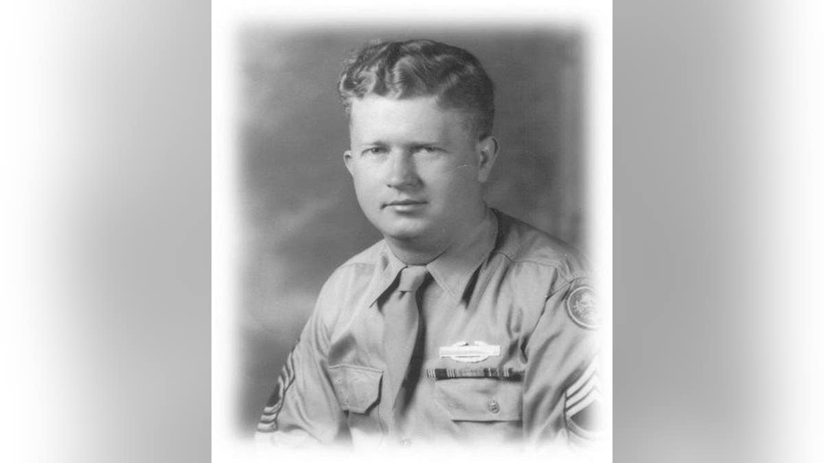 This undated photograph shows World War II, United States Army Master Sgt. Roddie Edmonds.