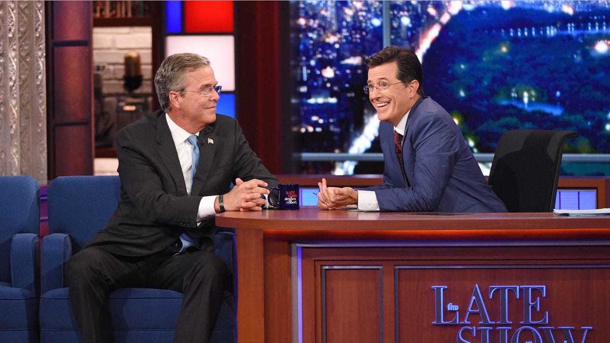 Stephen Colbert menayangkan perdana ‘Late Show’, mengolok-olok proposal tembok perbatasan Donald Trump