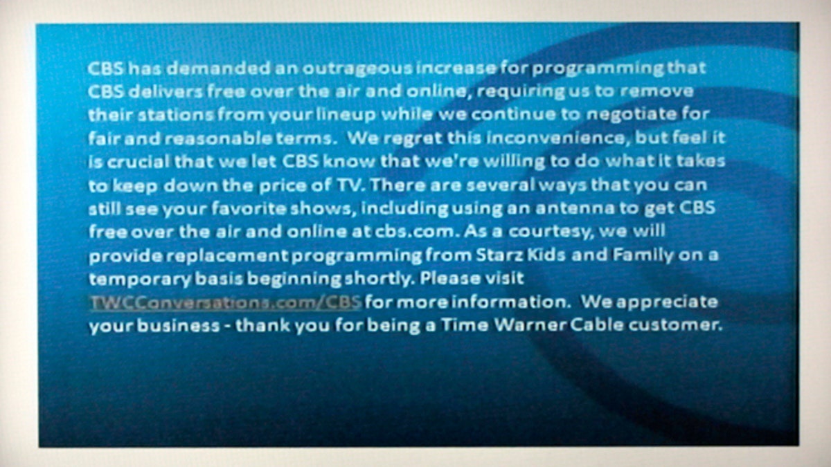 CBS Time Warner Cable