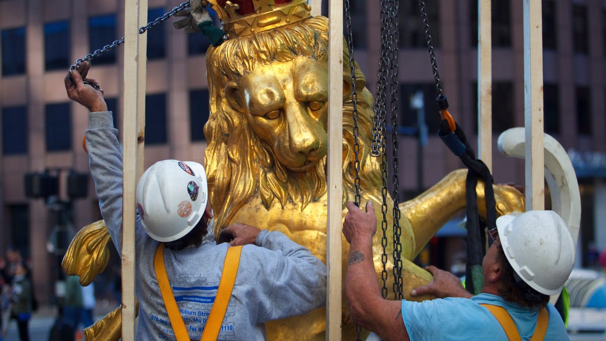 Time Capsule Lion Statue
