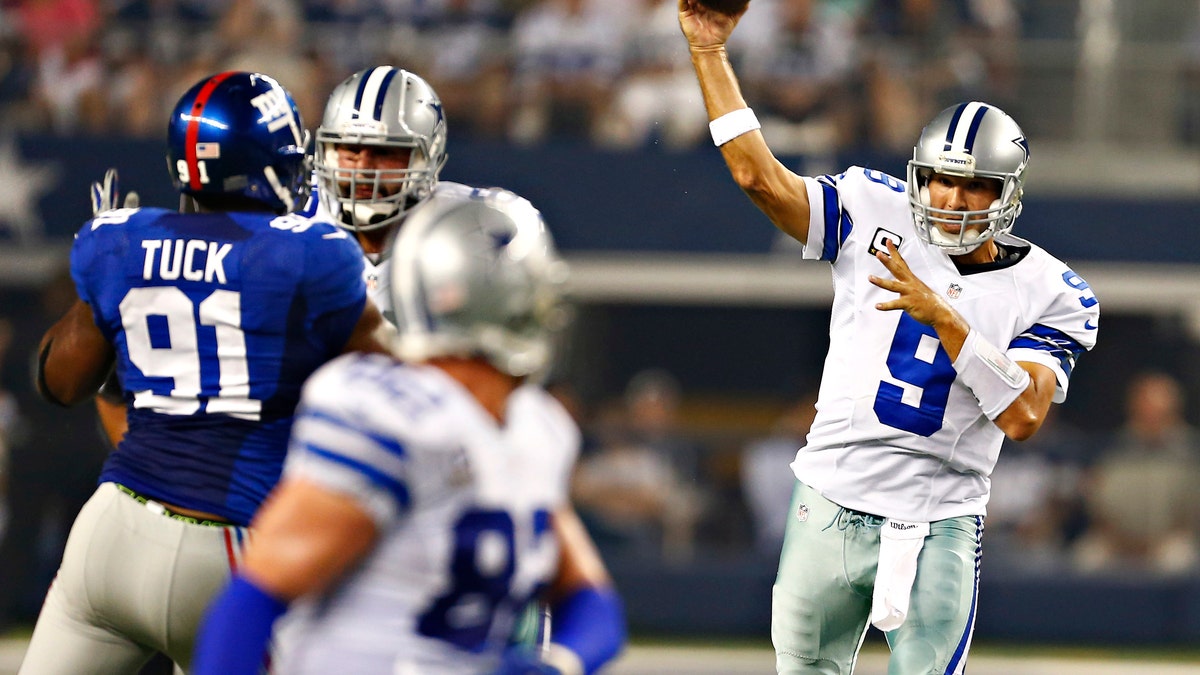 Tony Romo Taken Down As Dallas Cowboys Beat Victor Cruz, New York ...