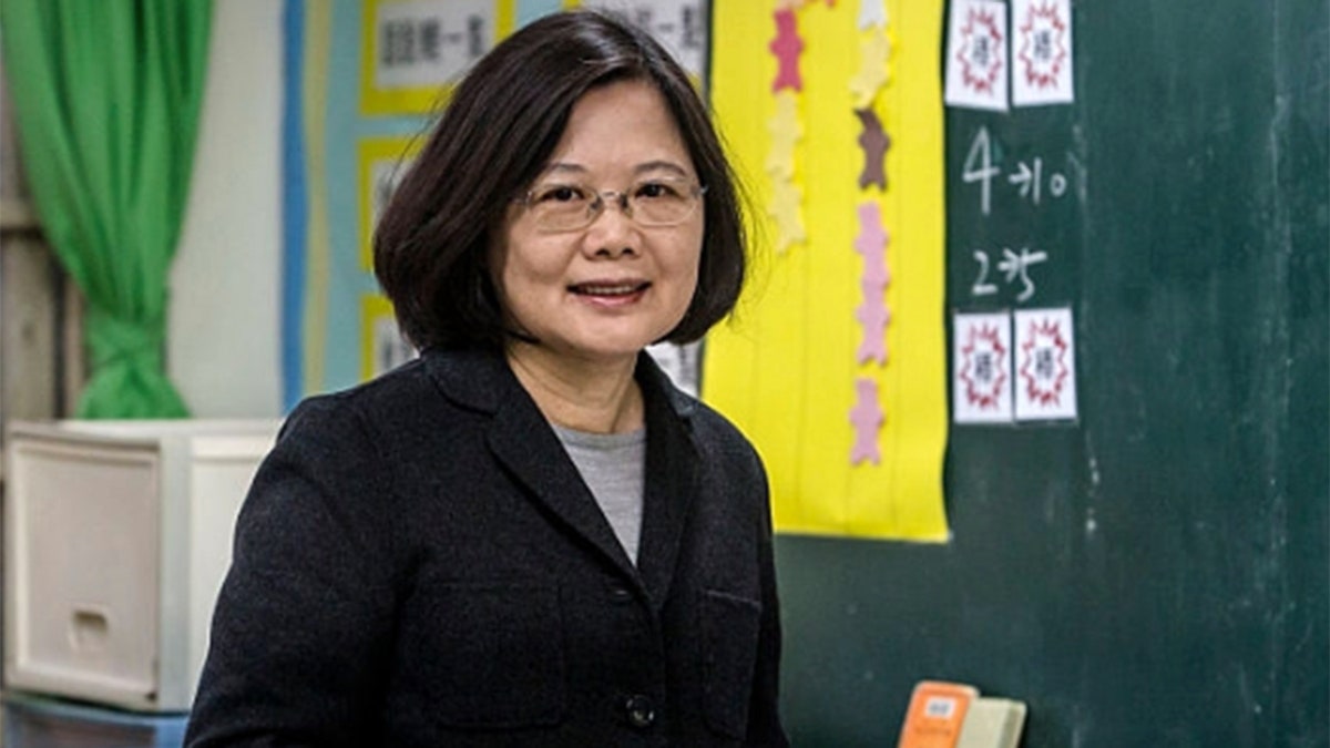 Taiwan's President Tsai Ing-wen, pictured, said that no one can "obliterate" her country's existence.