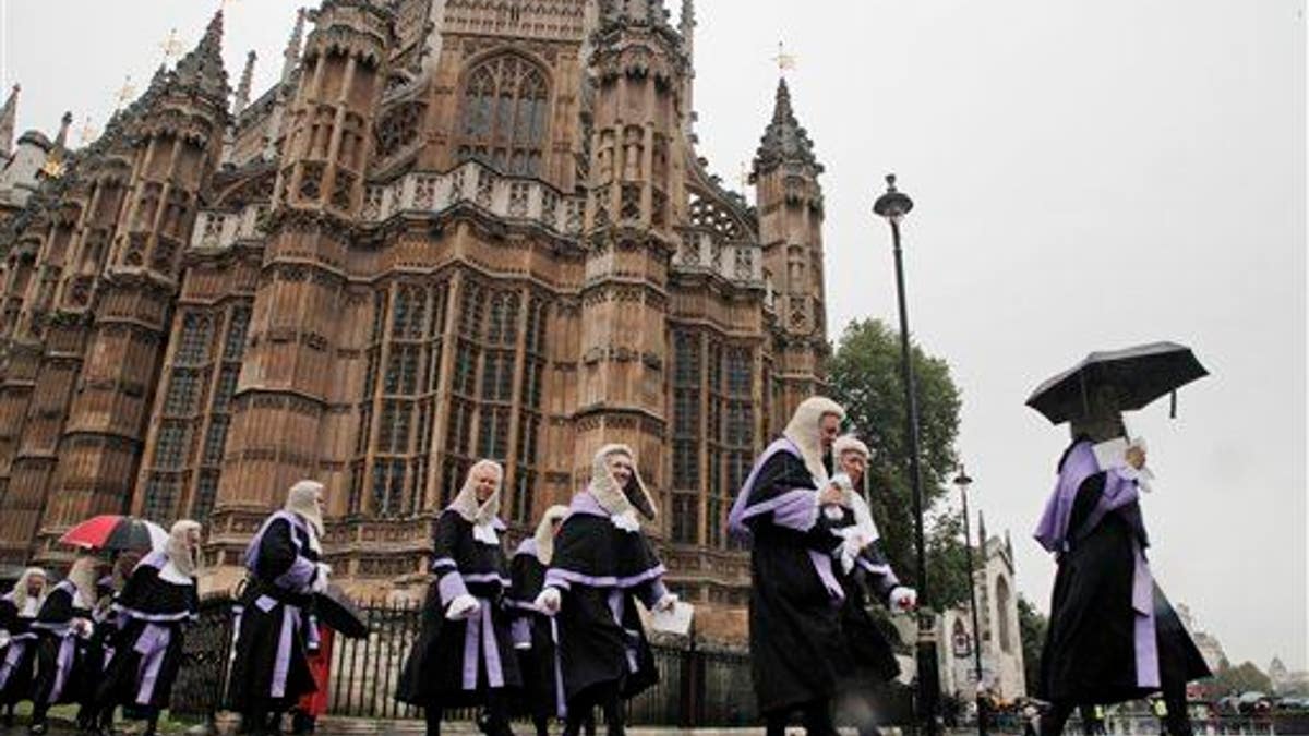 Britain Judges Procession