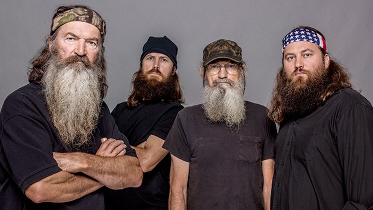 Pictured from left, Phil Robertson, Jase Robertson, Si Robertson and Willie Robertson from the A&E series, 