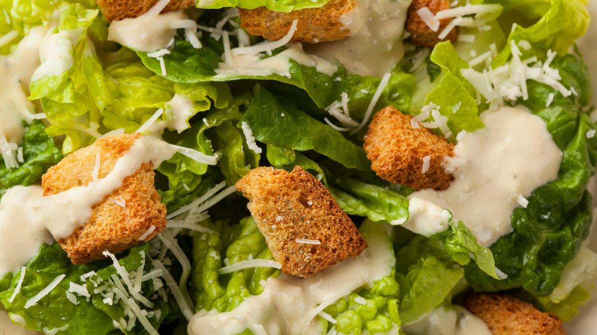 Healthy Green Organic Caesar Salad