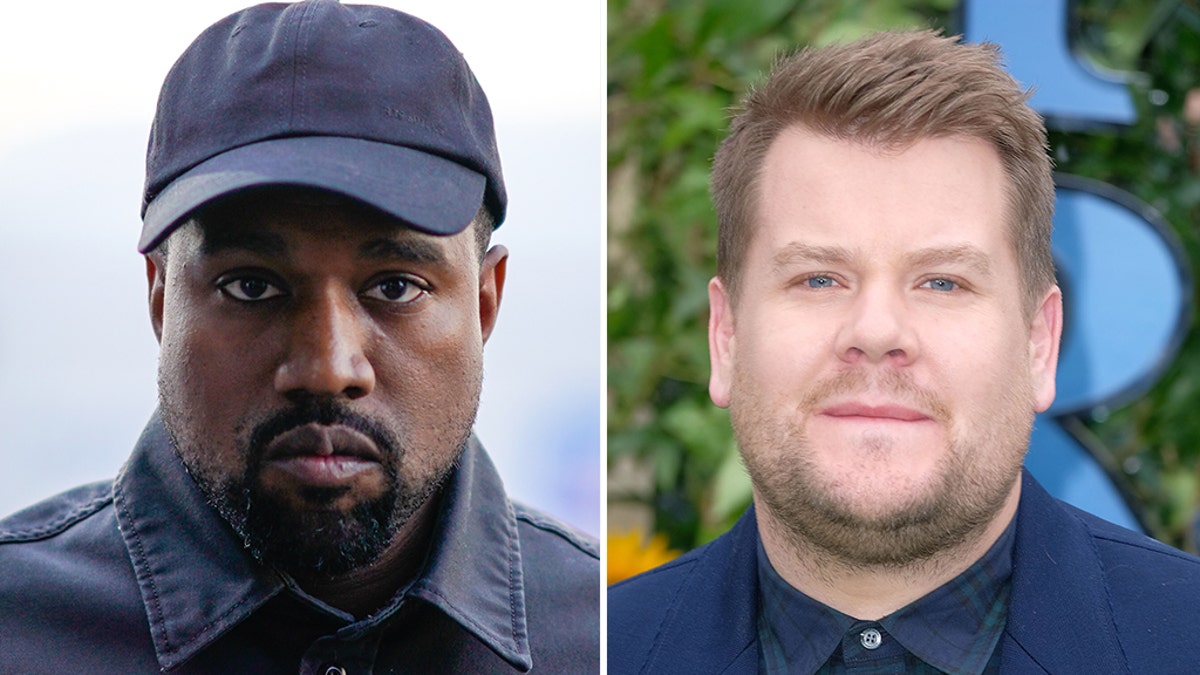 Kayne West and James Corden. GettyImages