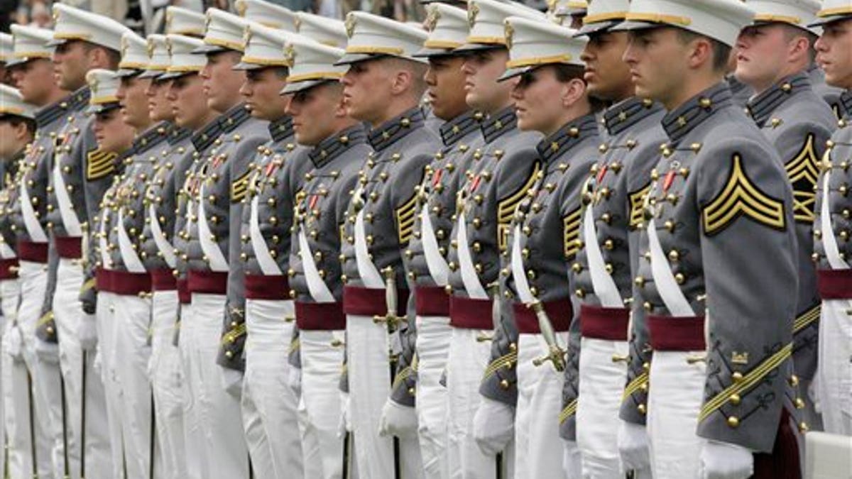 West Point Cadets in uniform in formation