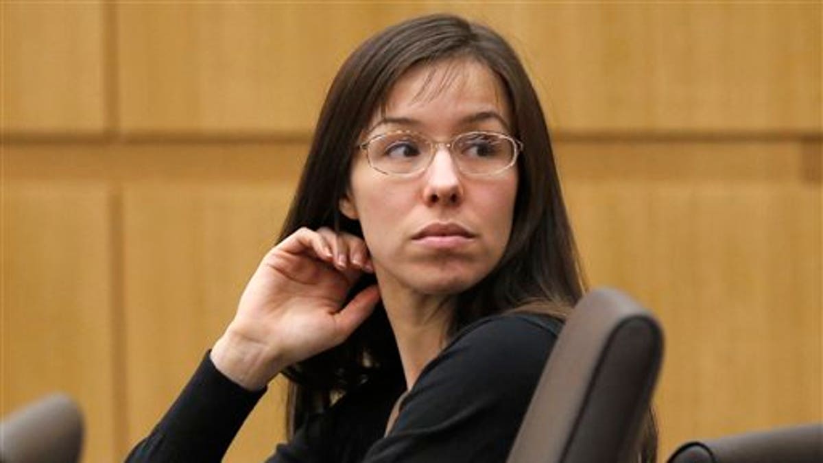FILE - This Jan. 9, 2013 file photo shows Jodi Arias appearing for her trial in Maricopa County Superior court in Phoenix. Live television coverage of Arias' penalty phase retrial will be banned and the case will remain in Phoenix despite defense arguments that intense publicity will make it difficult to find impartial jurors, a judge ruled this week. (AP Photo/Matt York, file)