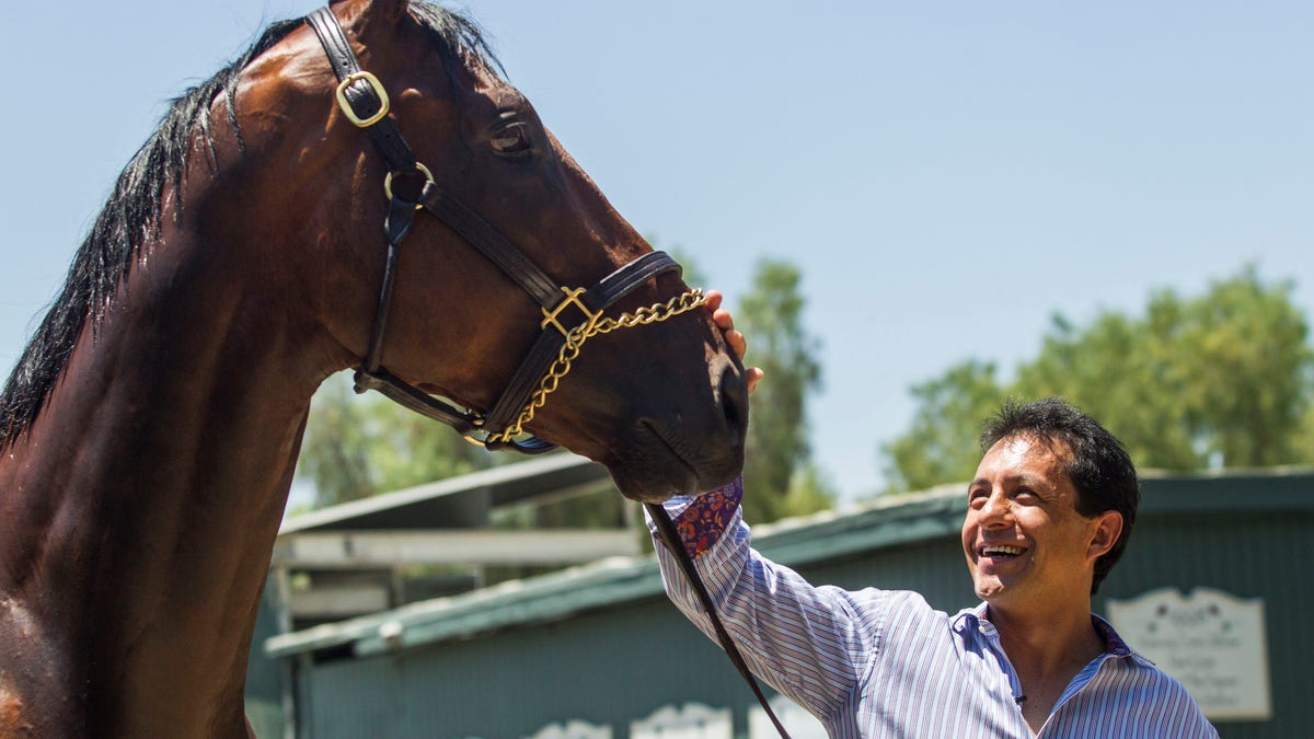 APTOPIX American Pharoah Returns Home Horse Racing