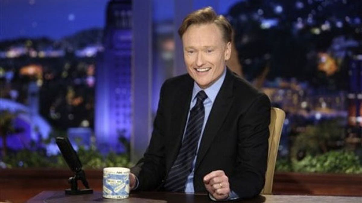 Conan O'Brien in a former NBC photo from his days on their late-night lineup.