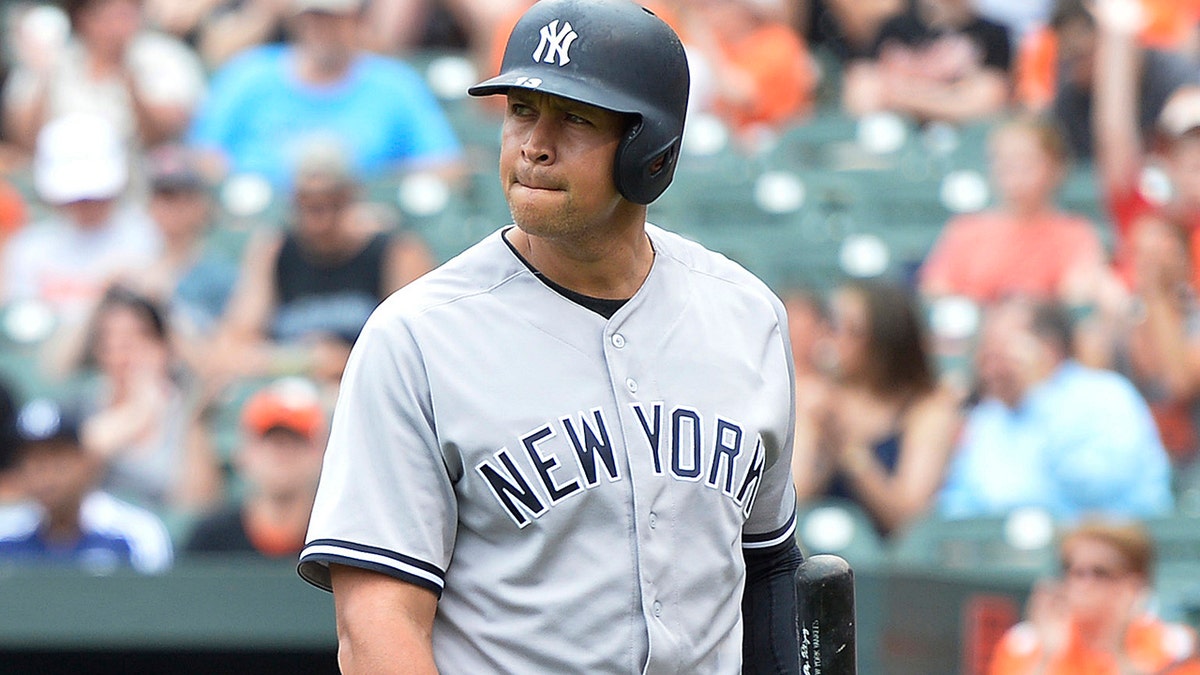 Yankees Alex Rodriguez at Camden Yards.