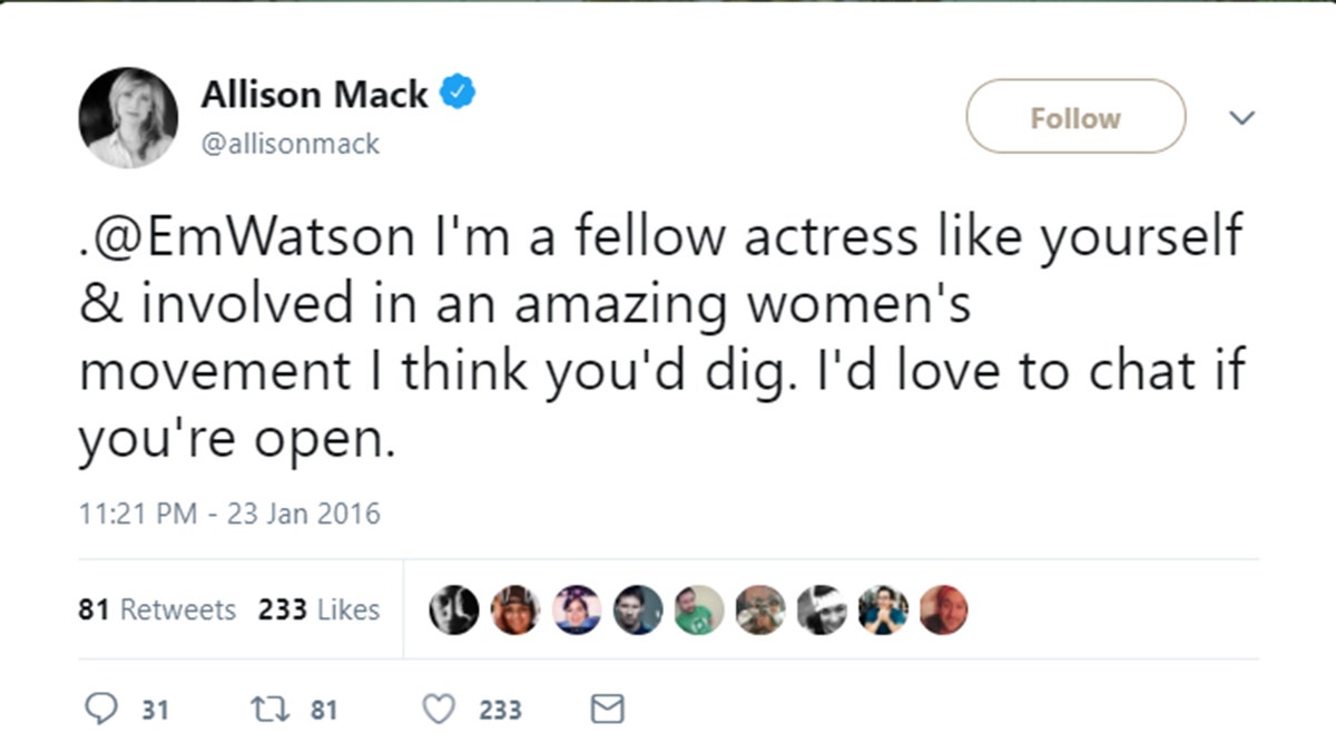 allison mack tweet