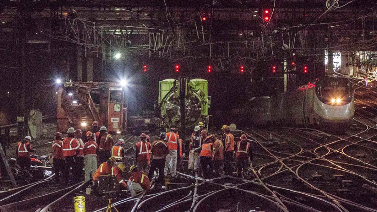 Amtrak trains