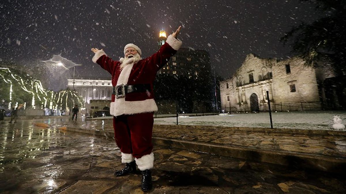 texas snow santa