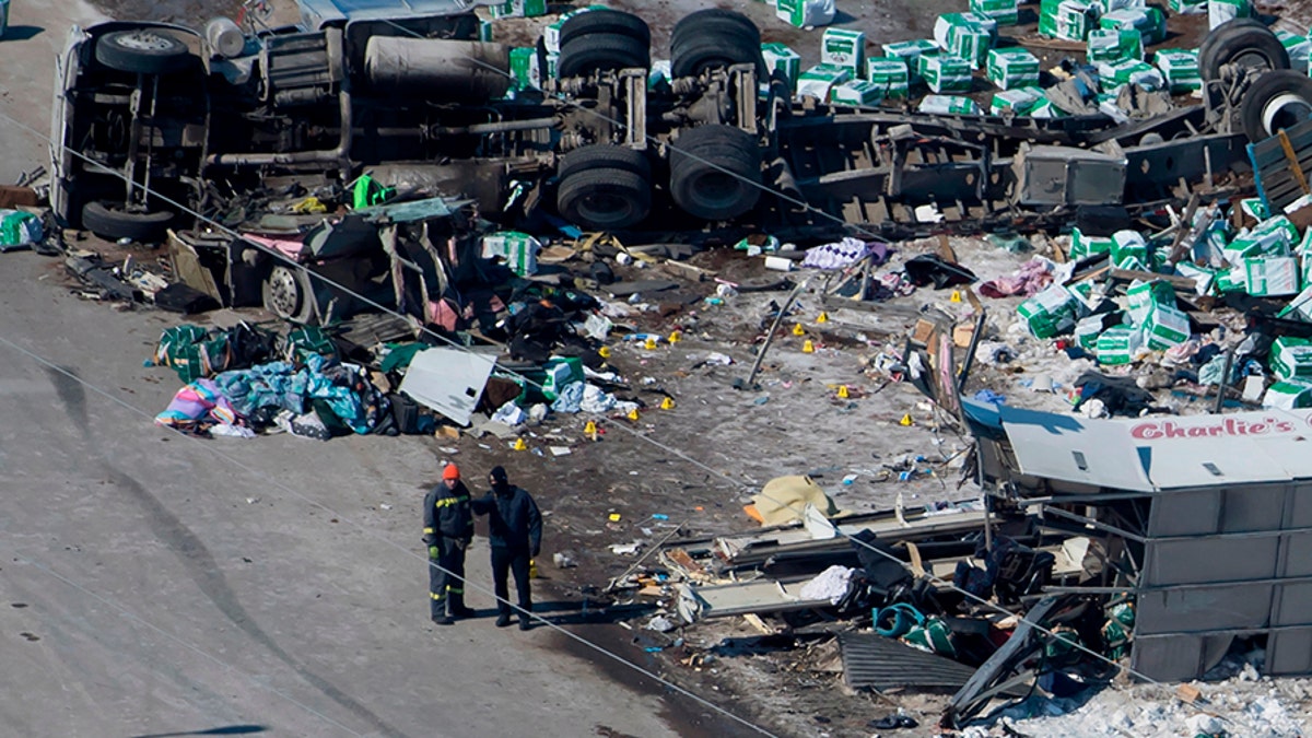 canada crash scene