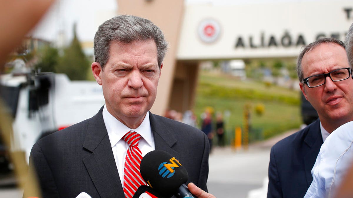 Samuel Brownback, U.S. ambassador-at-large for international religious freedom under former President Trump, speaks in Turkey.