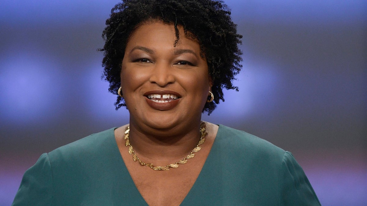 In this May 20, 2018, photo, Georgia Democratic gubernatorial candidate Stacey Abrams participates in a debate against Stacey Evans in Atlanta. In Georgia, black women will likely factor into one of the country's marquee political contests. The Democratic race for governor features two women, and candidate Abrams is running to become the first black woman ever elected governor in America. (AP Photo/John Amis)