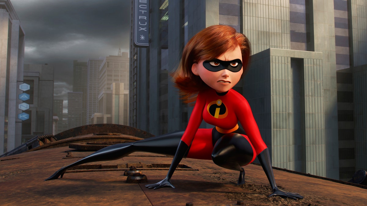 This image released by Disney Pixar shows the character Helen/Elastigirl, voiced by Holly Hunter in 