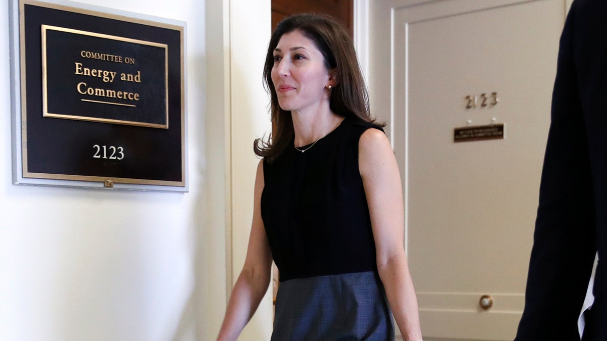 Former FBI lawyer Lisa Page arrives for a closed door interview with the House Judiciary and House Oversight and Government Reform committees, Friday, July 13, 2018, on Capitol Hill in Washington. (AP Photo/Jacquelyn Martin)