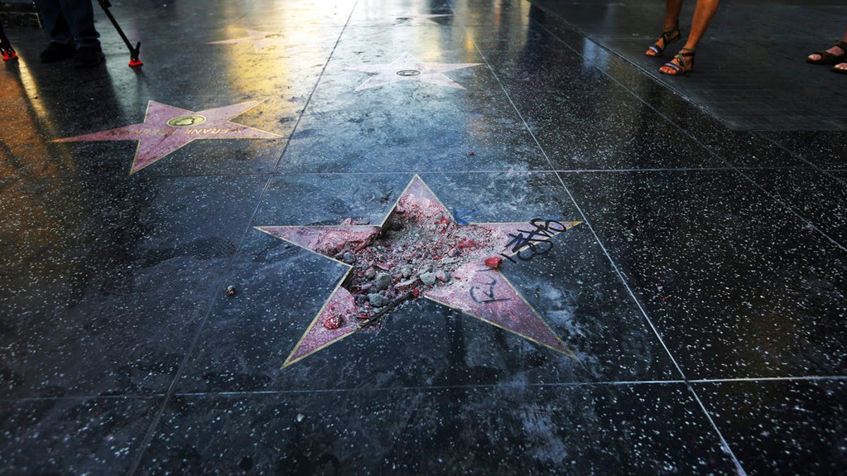trump hollywood star destroyed ap